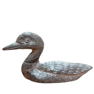 Vtg. Small Pewter Duck Figure Home Decor